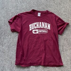 Buchanan Football Maroon T-Shirt